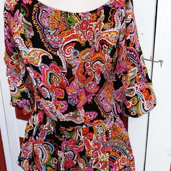 Andrea Behar Boston Proper Floral Paisley Top - Picture 4 of 6